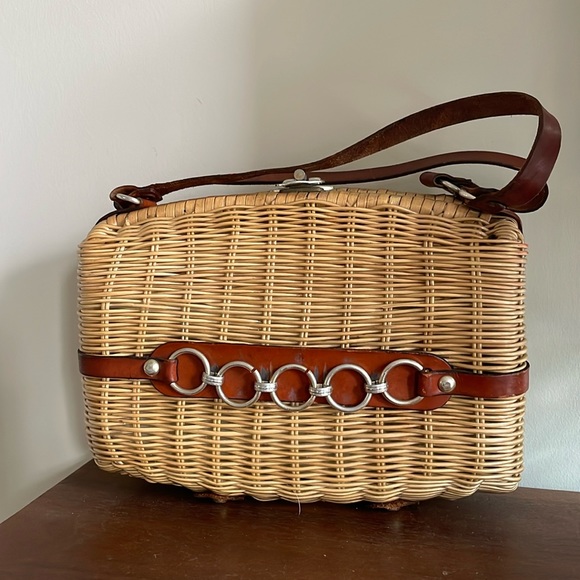 Vintage 1970s Simon Rattan Handbag Styled by Mister Ernest - Picture 1 of 12